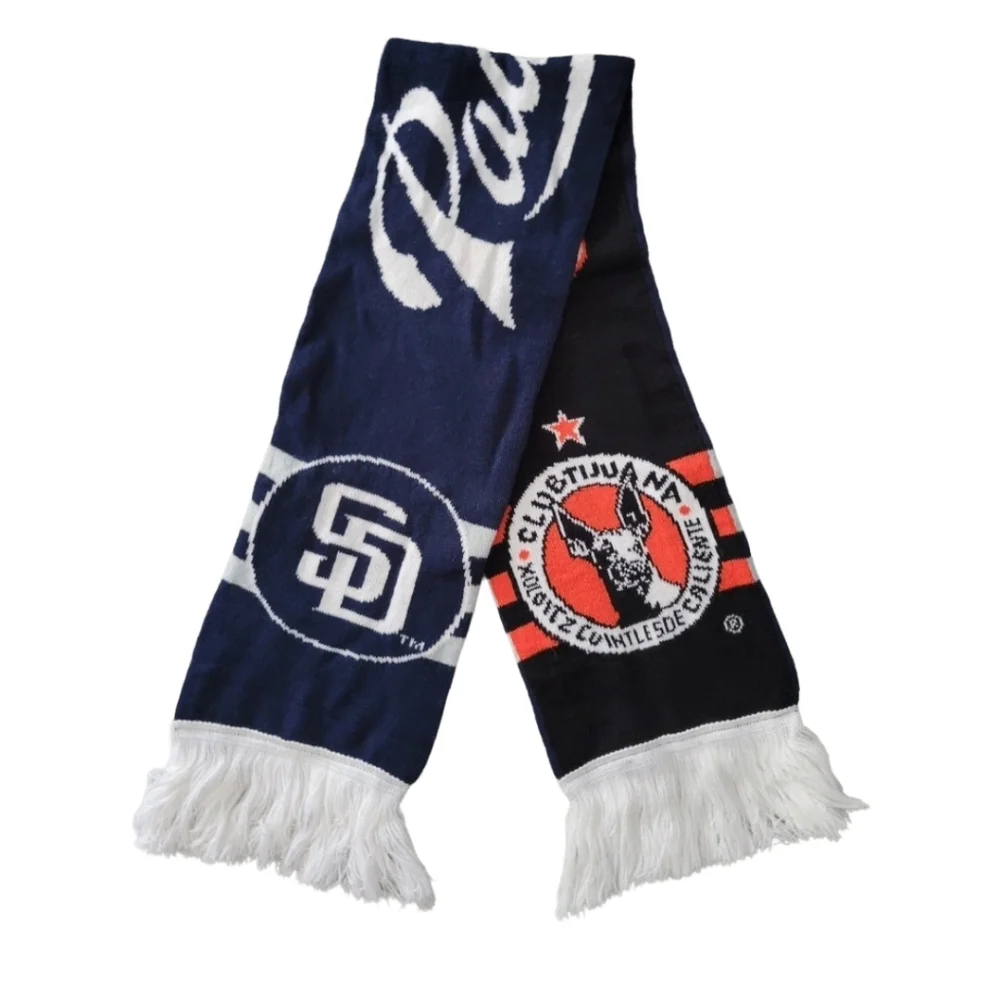 Reversible San Diego Padres x Club Tijuana Xolos SGA Soccer Collector Scarf NWOT